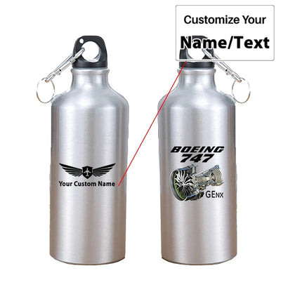 Boeing 747 & GENX Engine aviation design on thermos, vacuum-insulated.
