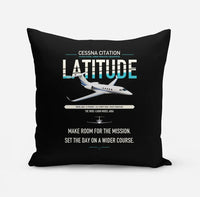 Thumbnail for Cessna Citation Latitude design on black pillow