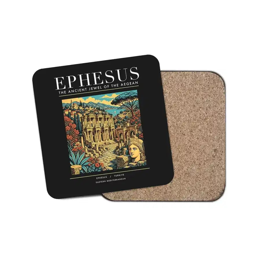 EPHESUS - Poster - Coaster - Black