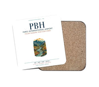 Thumbnail for Paro International Airport (PBH) design on white 1 piece coaster