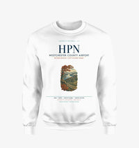 Thumbnail for Westchester County Airport (HPN) design on white sweatshirt