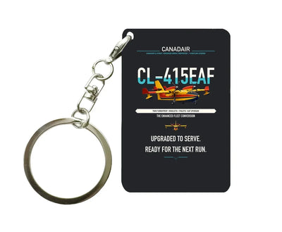 Canadair CL-415EAF design on black designed key chain, double-side print