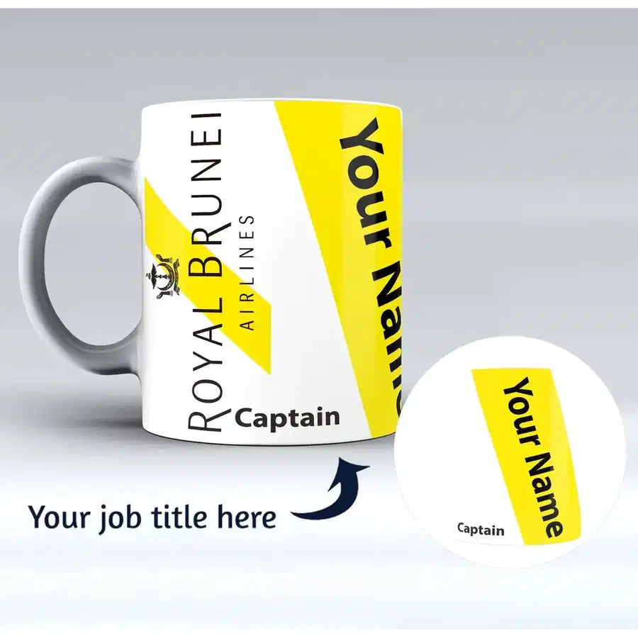 Royal Brunei Airlines Designed Ceramic White Mugs - view 1
