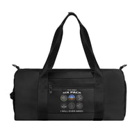 Thumbnail for The Only Six Pack I Will Ever Need aviation design sports bag, durable nylon construction.