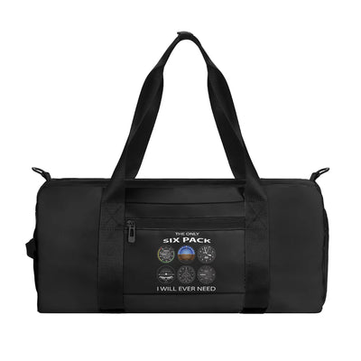The Only Six Pack I Will Ever Need aviation design sports bag, durable nylon construction.