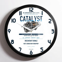 Thumbnail for CATALYST design on white framed wall clock