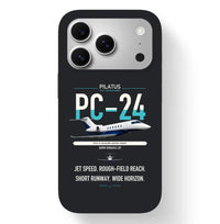 Thumbnail for Pilatus PC-24 design on black magsafe iphone case, for iPhone 17 Pro