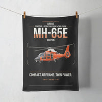 Thumbnail for Airbus MH-65E Dolphin design on black towel