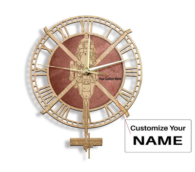 HH-60J Jayhawk aviation design on premium wood wooden wall clock.