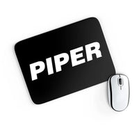 Thumbnail for Piper & Text aviation design on neoprene with anti-slip base mouse pad.