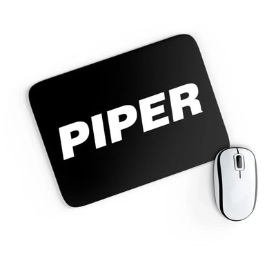 Piper & Text aviation design on neoprene with anti-slip base mouse pad.