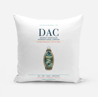 Thumbnail for Hazrat Shahjalal International Airport Dhaka (DAC) design on white pillow