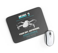 Thumbnail for DJI Mini 2 design on black rectangle mouse pad