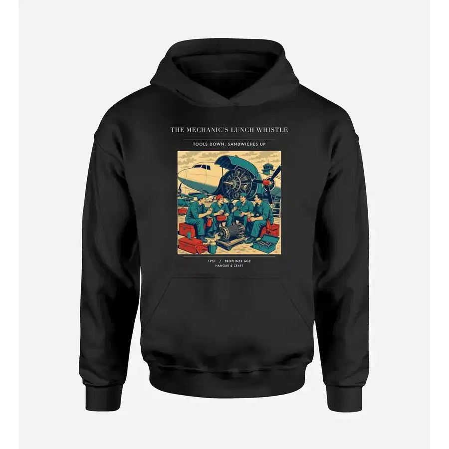 VINTAGE G4452 - The Mechanic's Lunch Whistle - Premium Hoodie design on black premium