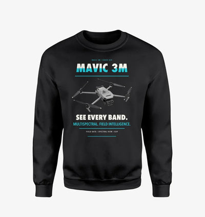 DJI Mavic 3 Multispectral design on black sweatshirt