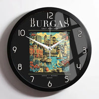 Thumbnail for BURGAS - Poster - Wall Clock Framed - Black