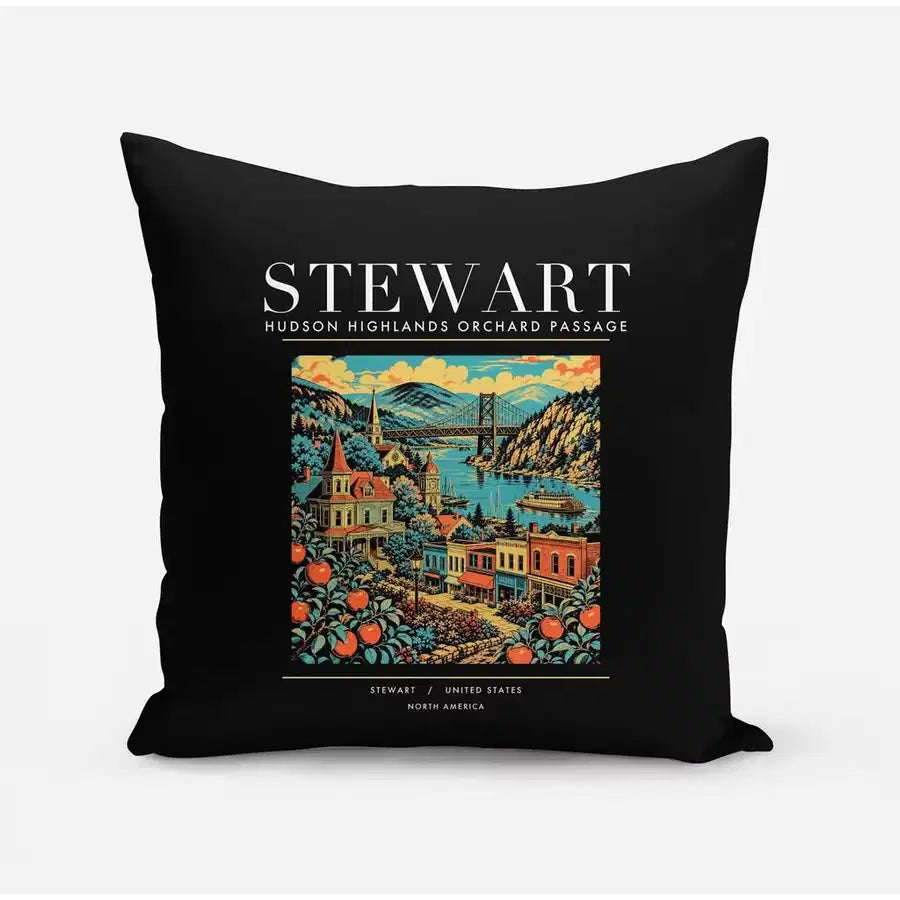 STEWART - Poster - Pillow - Black