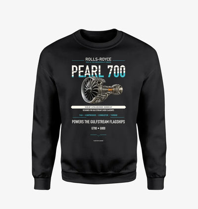 PEARL 700 design on black sweatshirt