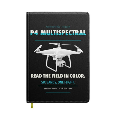 DJI P4 Multispectral design on black notebook