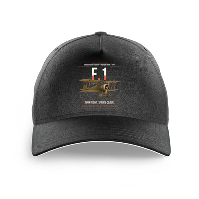 Sopwith Camel F.1 design on black printed hat