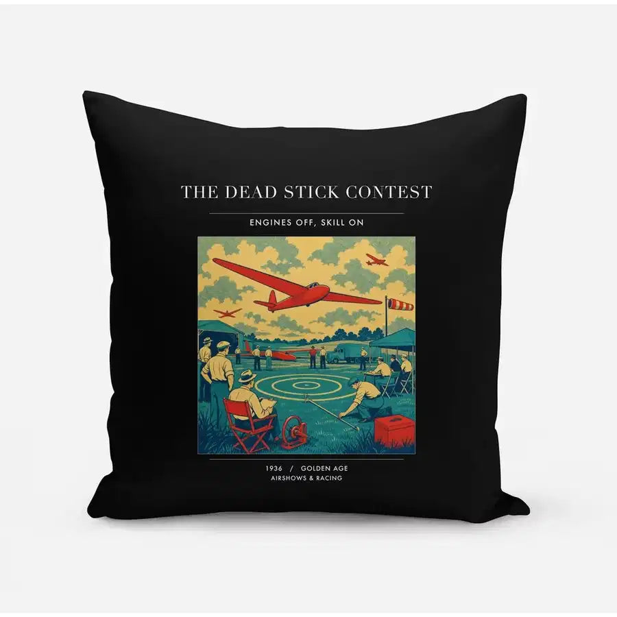 VINTAGE G4257 - The Dead Stick Contest - Designed Pillows design on black