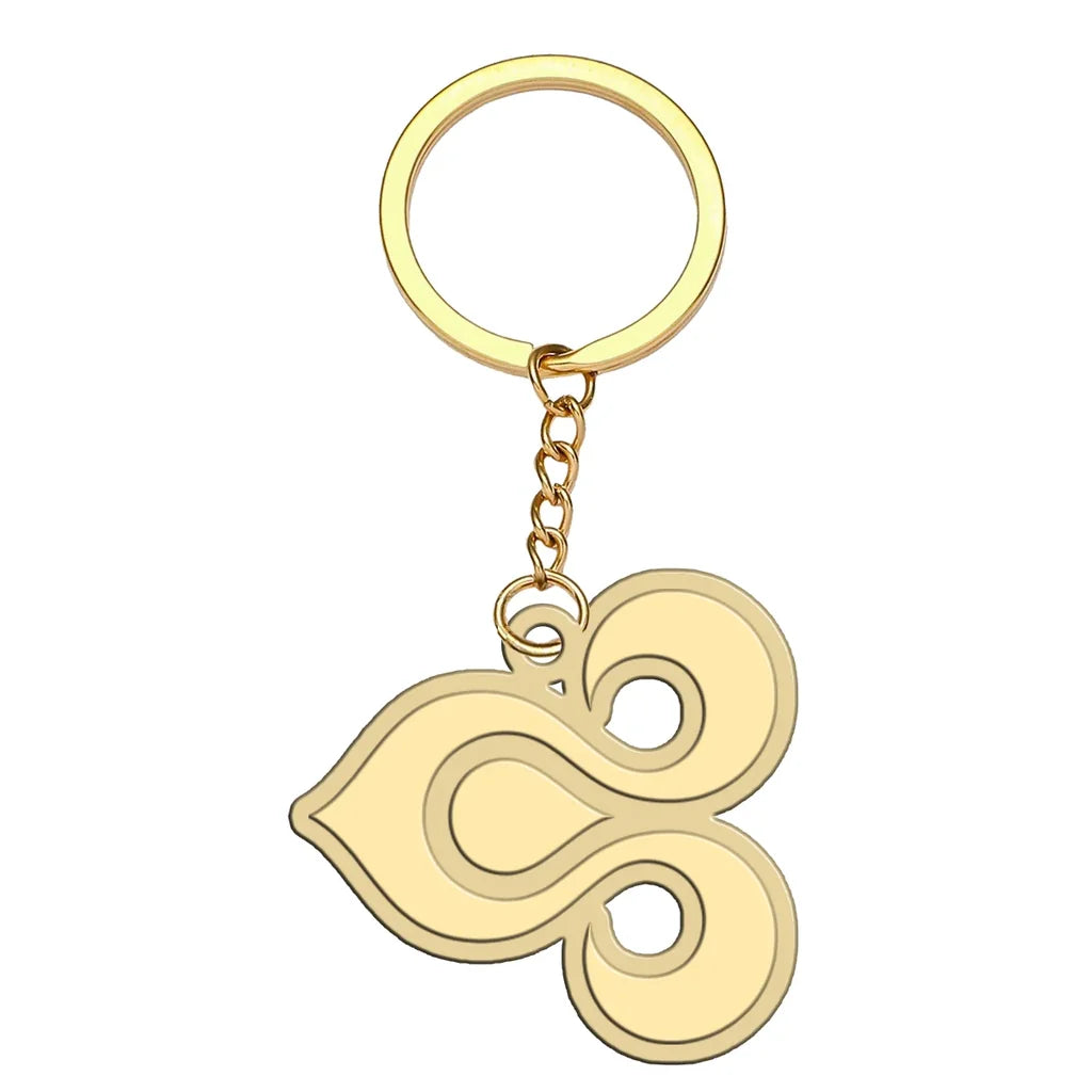 Thai Airways aviation hollow key chain in polished alloy.