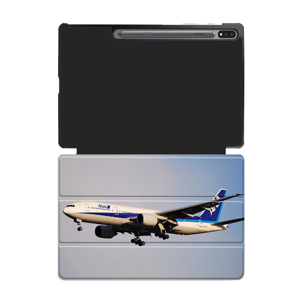 ANA's Boeing 777 aviation themed tablet case for Samsung tablet.