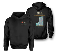 Thumbnail for Molokai Airport (MKK) design on black double-side hoodie
