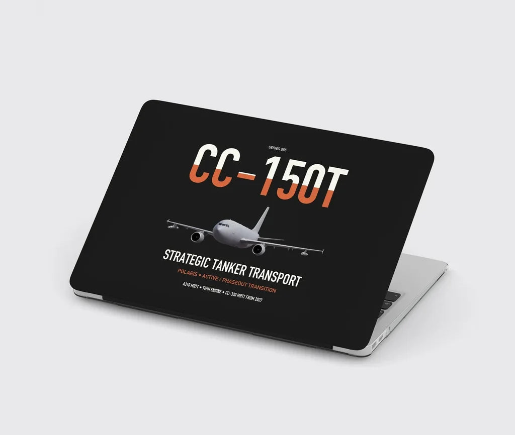 Airbus CC-150T Polaris design on black MacBook case