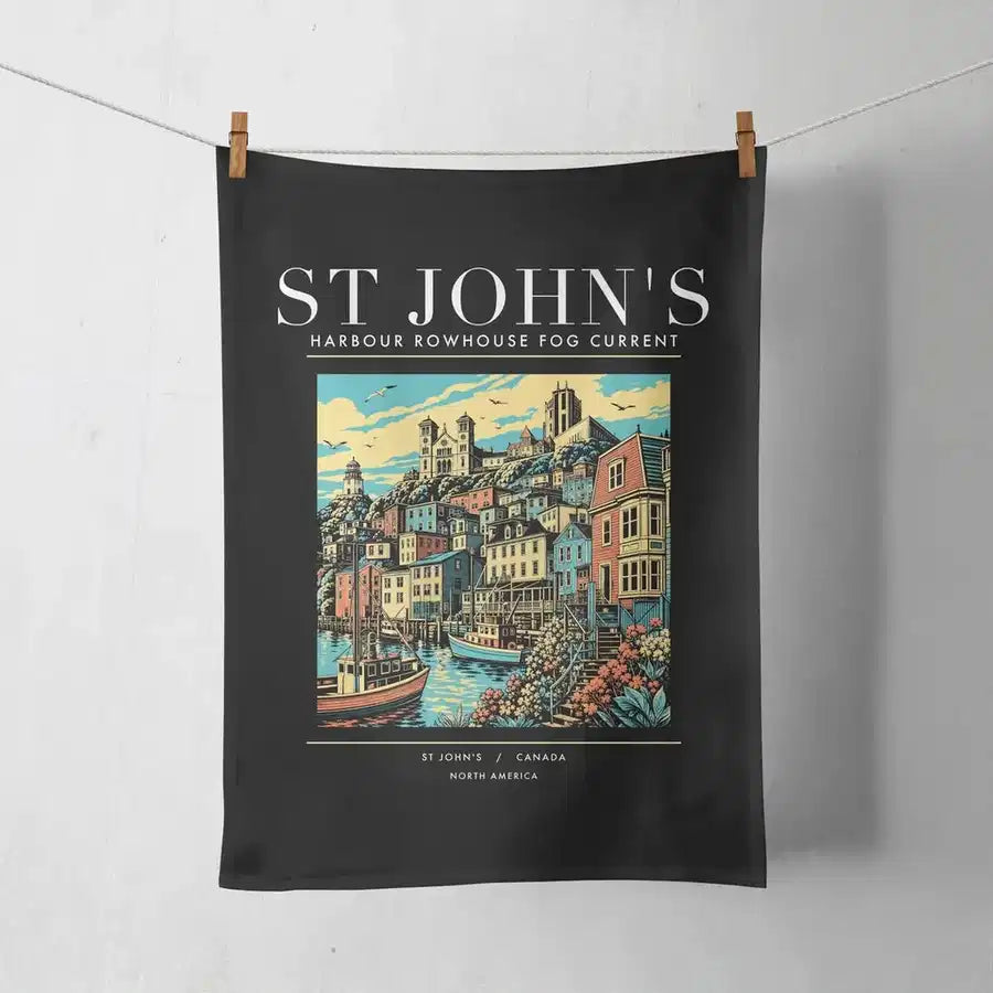 ST JOHN'S - Poster - Towel - Black