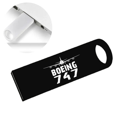 Boeing 747 & Plane aviation design on durable waterproof casing waterproof USB device.