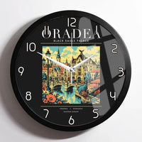Thumbnail for ORADEA - Poster - Wall Clock Framed - Black