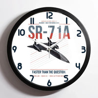 Thumbnail for SR-71A Blackbird design on white framed wall clock