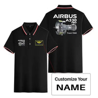 Thumbnail for Airbus A330neo & Trent 7000 Stylish Polo T-Shirts (Double-Side) aviation design printed on soft cotton stylish double-side polo.