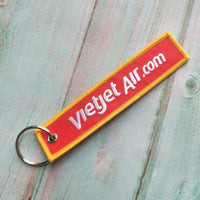 Thumbnail for VietJet Air aviation Remove Before Flight key chain, aviation-tag style webbing.