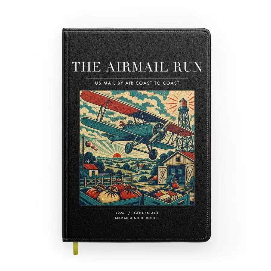 VINTAGE G4015 - The Airmail Run - Designed Notebooks design on black