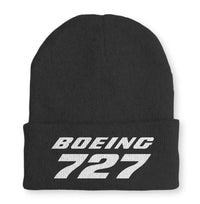 Thumbnail for Boeing 727 & Text Embroidered aviation embroidery on soft knit fabric beanie.
