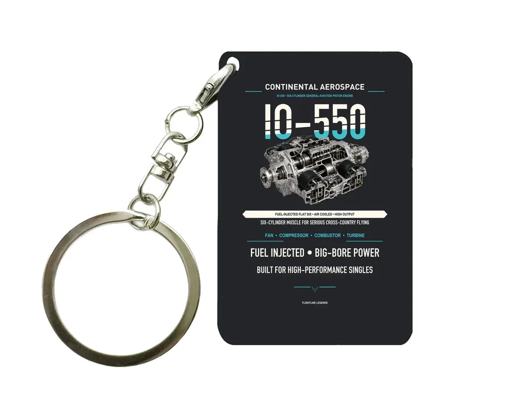 IO-550 Key Chain design on black key chain