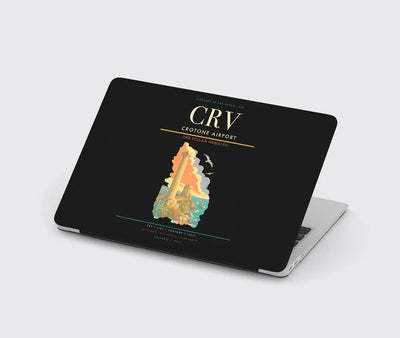 Crotone Airport (CRV) design on black MacBook case