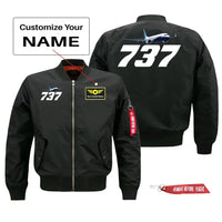 Thumbnail for Super Boeing 737-800 Pilot Jackets (Customizable) aviation design printed on comfortable shell with classic fit designed jacket.