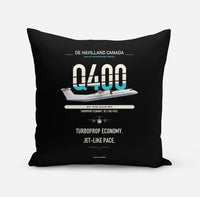 Thumbnail for De Havilland Dash 8-400 design on black pillow