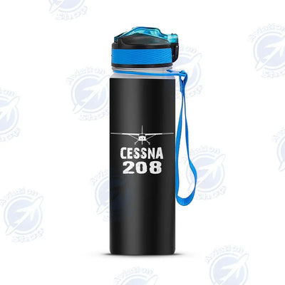 Cessna 208 & Plane Sports aviation design on sport kettle, insulated bottle with sport spout.
