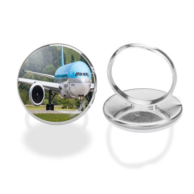 Face to Face with Korean Airlines Boeing 777 aviation ring in stainless steel.