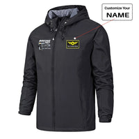 Thumbnail for Boeing 757 & Rolls Royce Engine (RB211) Rain Jackets & Windbreakers aviation design printed on waterproof shell with sealed s.