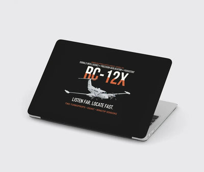 RC-12X Guardrail Signals From Above design on black MacBook case