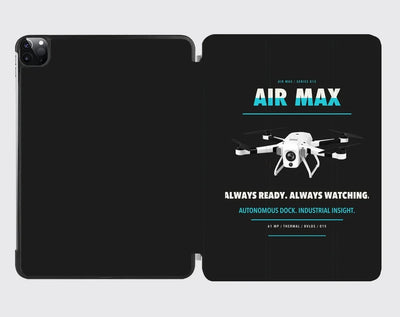 Percepto Air Max design on black ipad tablet case