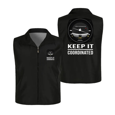 Keep It Coordinated Thin Style aviation design printed on lightweight shell with sleeveless design thin vest.