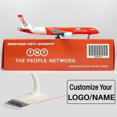 Side view of TNT Express Airlines B737-800(SF) JC Wings XX20129 Airplane Model (1/400 Scale) aviation 20-30cm scale model airplane.