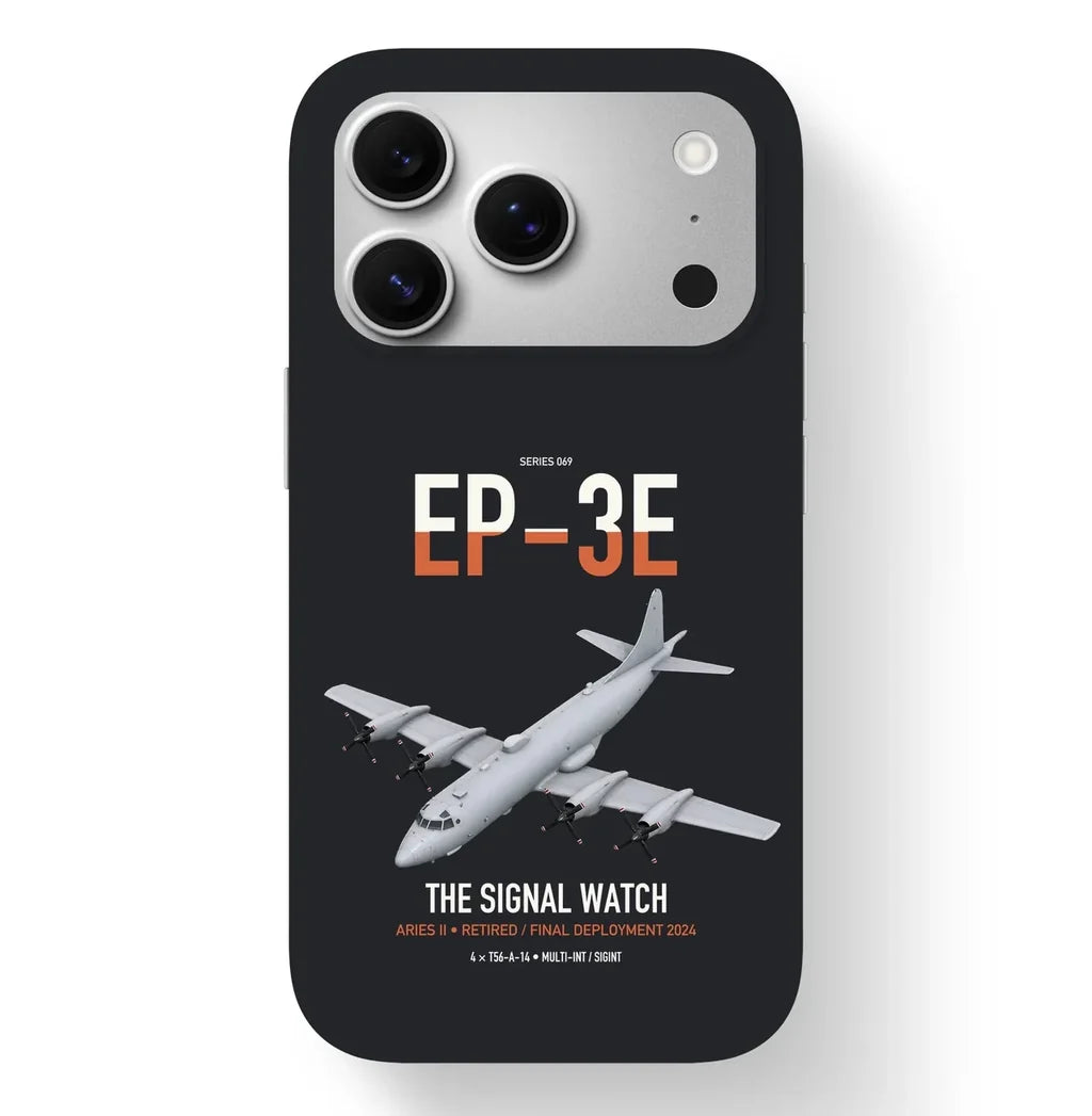 EP-3E ARIES II design on black magsafe iphone case, for iPhone 17 Pro