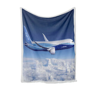 Thumbnail for Boeing 787 Dreamliner Bed Blankets & aviation print on soft fleece blanket.